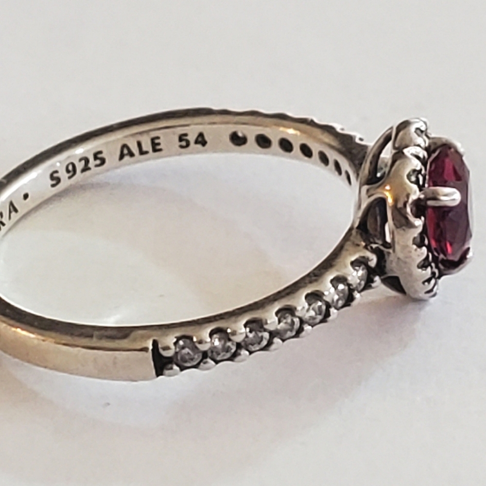 Authentic New Pandora Elevated Red Heart Ring S92… - image 7